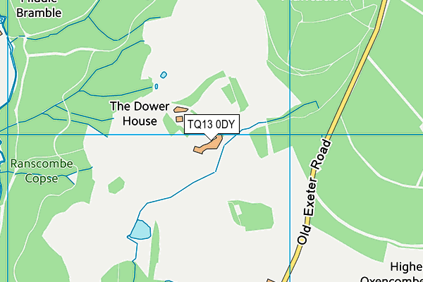 TQ13 0DY map - OS VectorMap District (Ordnance Survey)