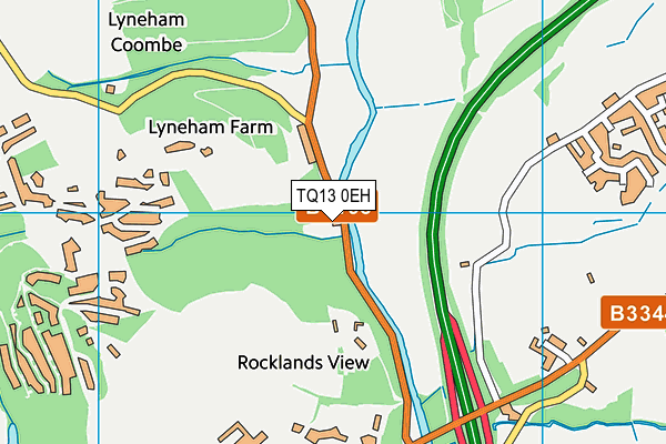 TQ13 0EH map - OS VectorMap District (Ordnance Survey)
