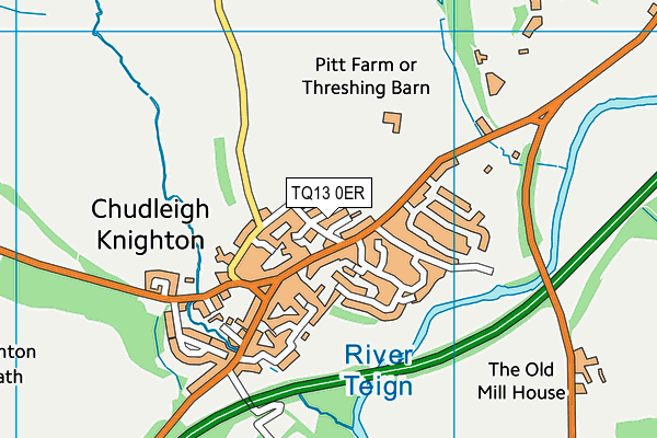 TQ13 0ER map - OS VectorMap District (Ordnance Survey)
