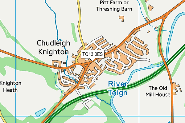 TQ13 0ES map - OS VectorMap District (Ordnance Survey)