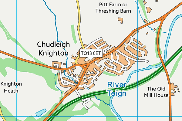 TQ13 0ET map - OS VectorMap District (Ordnance Survey) TQ13 0ET map - OS VectorMap District (Ordnance Survey)