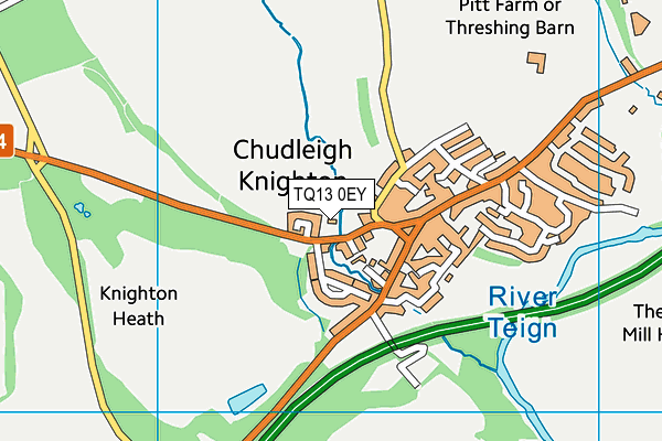 TQ13 0EY map - OS VectorMap District (Ordnance Survey) TQ13 0EY map - OS VectorMap District (Ordnance Survey)