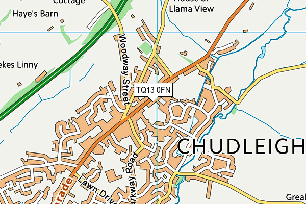 TQ13 0FN map - OS VectorMap District (Ordnance Survey) TQ13 0FN map - OS VectorMap District (Ordnance Survey)