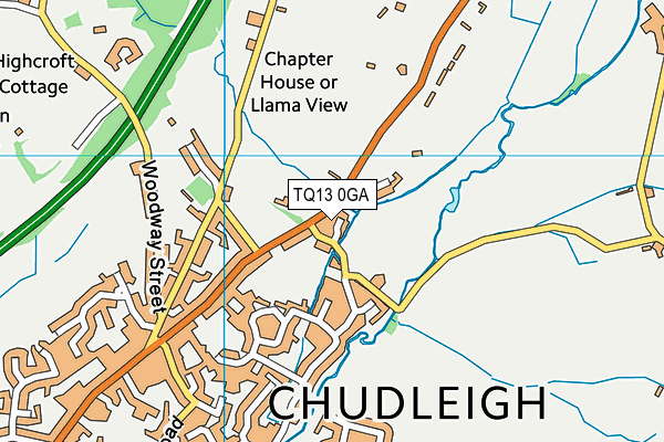TQ13 0GA map - OS VectorMap District (Ordnance Survey) TQ13 0GA map - OS VectorMap District (Ordnance Survey)