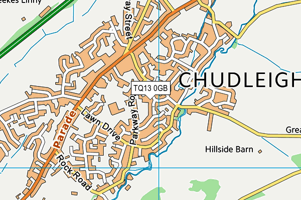 TQ13 0GB map - OS VectorMap District (Ordnance Survey) TQ13 0GB map - OS VectorMap District (Ordnance Survey)