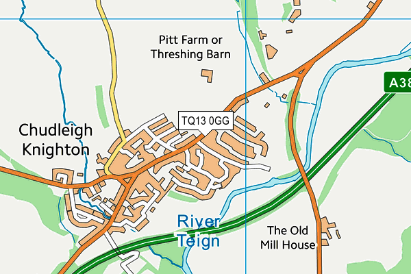 TQ13 0GG map - OS VectorMap District (Ordnance Survey) TQ13 0GG map - OS VectorMap District (Ordnance Survey)