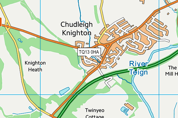 TQ13 0HA map - OS VectorMap District (Ordnance Survey) TQ13 0HA map - OS VectorMap District (Ordnance Survey)