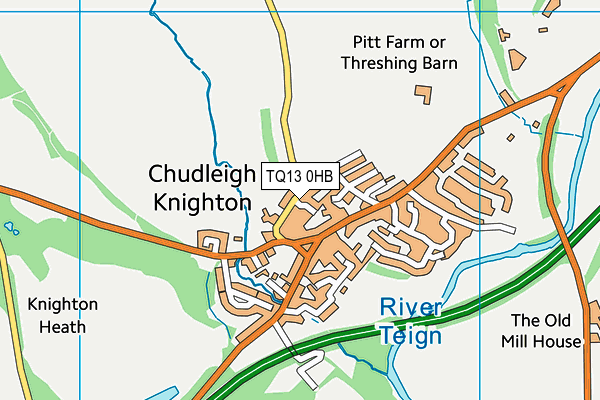 TQ13 0HB map - OS VectorMap District (Ordnance Survey) TQ13 0HB map - OS VectorMap District (Ordnance Survey)
