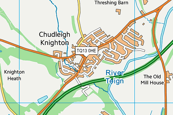 TQ13 0HE map - OS VectorMap District (Ordnance Survey)