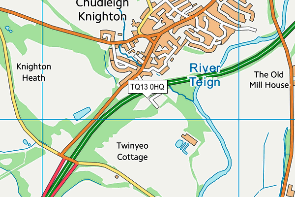 TQ13 0HQ map - OS VectorMap District (Ordnance Survey)