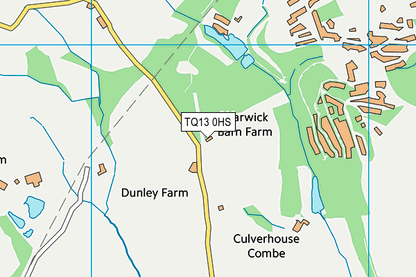 TQ13 0HS map - OS VectorMap District (Ordnance Survey) TQ13 0HS map - OS VectorMap District (Ordnance Survey)