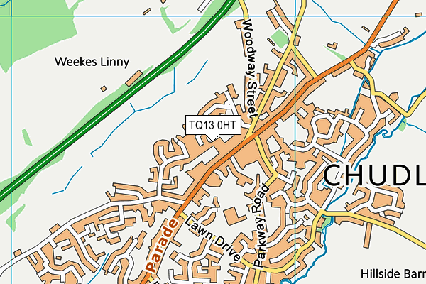 TQ13 0HT map - OS VectorMap District (Ordnance Survey) TQ13 0HT map - OS VectorMap District (Ordnance Survey)