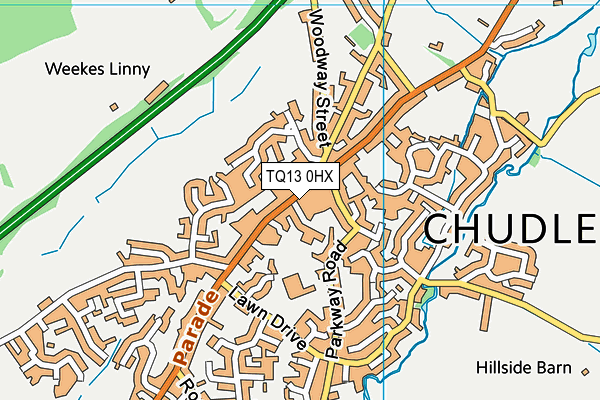 TQ13 0HX map - OS VectorMap District (Ordnance Survey) TQ13 0HX map - OS VectorMap District (Ordnance Survey)