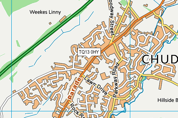 TQ13 0HY map - OS VectorMap District (Ordnance Survey) TQ13 0HY map - OS VectorMap District (Ordnance Survey)