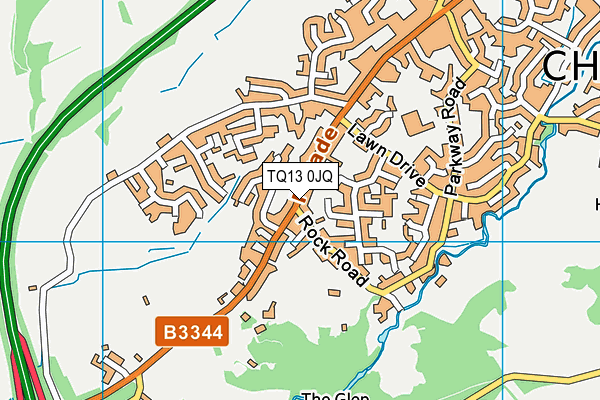 TQ13 0JQ map - OS VectorMap District (Ordnance Survey) TQ13 0JQ map - OS VectorMap District (Ordnance Survey)