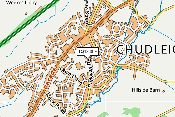 TQ13 0LF map - OS VectorMap District (Ordnance Survey) TQ13 0LF map - OS VectorMap District (Ordnance Survey)