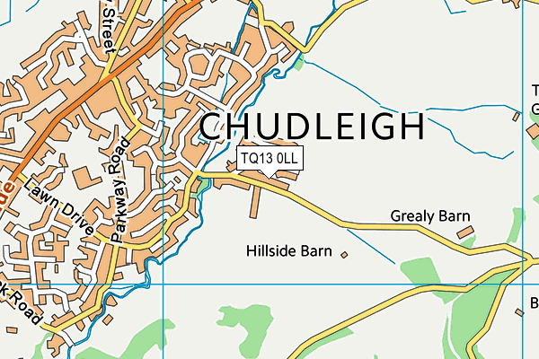 TQ13 0LL map - OS VectorMap District (Ordnance Survey) TQ13 0LL map - OS VectorMap District (Ordnance Survey)