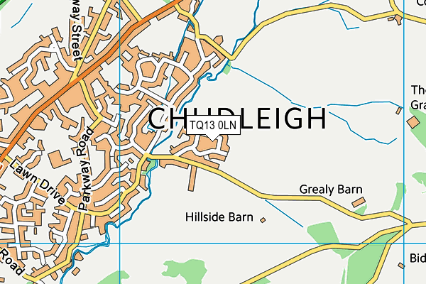 TQ13 0LN map - OS VectorMap District (Ordnance Survey)