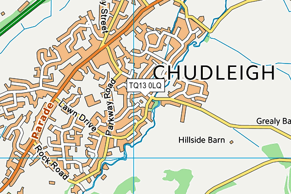 TQ13 0LQ map - OS VectorMap District (Ordnance Survey) TQ13 0LQ map - OS VectorMap District (Ordnance Survey)