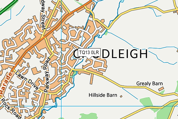 TQ13 0LR map - OS VectorMap District (Ordnance Survey)