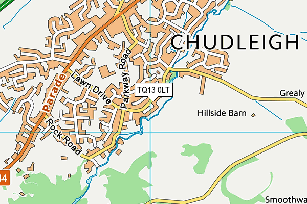 TQ13 0LT map - OS VectorMap District (Ordnance Survey) TQ13 0LT map - OS VectorMap District (Ordnance Survey)