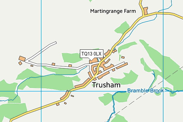 TQ13 0LX map - OS VectorMap District (Ordnance Survey) TQ13 0LX map - OS VectorMap District (Ordnance Survey)