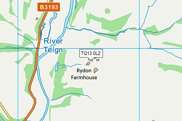 TQ13 0LZ map - OS VectorMap District (Ordnance Survey) TQ13 0LZ map - OS VectorMap District (Ordnance Survey)