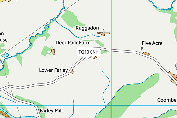 TQ13 0NH map - OS VectorMap District (Ordnance Survey) TQ13 0NH map - OS VectorMap District (Ordnance Survey)