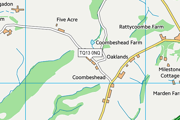 TQ13 0NQ map - OS VectorMap District (Ordnance Survey) TQ13 0NQ map - OS VectorMap District (Ordnance Survey)