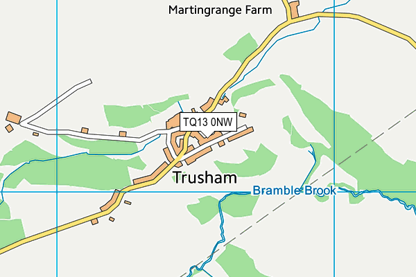 TQ13 0NW map - OS VectorMap District (Ordnance Survey) TQ13 0NW map - OS VectorMap District (Ordnance Survey)