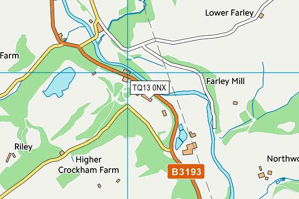 TQ13 0NX map - OS VectorMap District (Ordnance Survey) TQ13 0NX map - OS VectorMap District (Ordnance Survey)