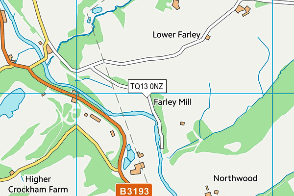 TQ13 0NZ map - OS VectorMap District (Ordnance Survey) TQ13 0NZ map - OS VectorMap District (Ordnance Survey)