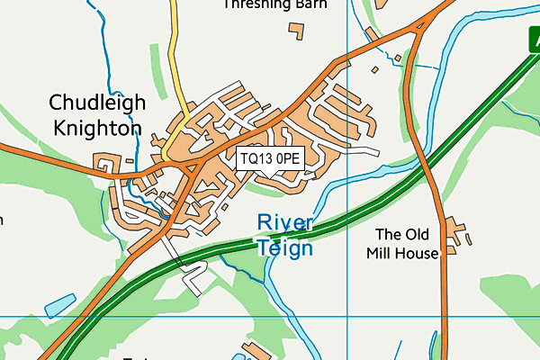 TQ13 0PE map - OS VectorMap District (Ordnance Survey) TQ13 0PE map - OS VectorMap District (Ordnance Survey)