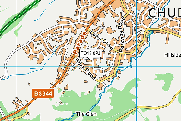 TQ13 0PJ map - OS VectorMap District (Ordnance Survey) TQ13 0PJ map - OS VectorMap District (Ordnance Survey)