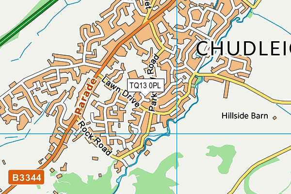 TQ13 0PL map - OS VectorMap District (Ordnance Survey) TQ13 0PL map - OS VectorMap District (Ordnance Survey)