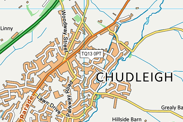 TQ13 0PT map - OS VectorMap District (Ordnance Survey) TQ13 0PT map - OS VectorMap District (Ordnance Survey)