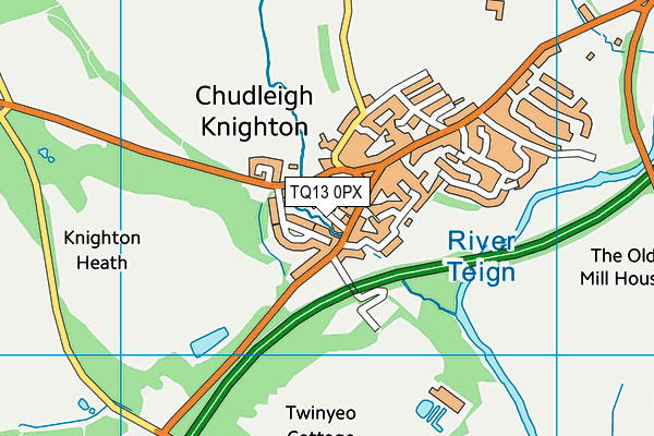 TQ13 0PX map - OS VectorMap District (Ordnance Survey) TQ13 0PX map - OS VectorMap District (Ordnance Survey)