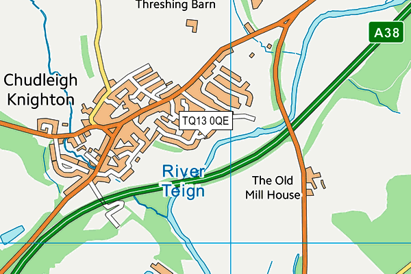 TQ13 0QE map - OS VectorMap District (Ordnance Survey)
