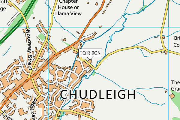 TQ13 0QN map - OS VectorMap District (Ordnance Survey) TQ13 0QN map - OS VectorMap District (Ordnance Survey)