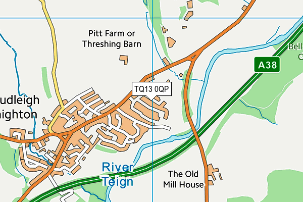 TQ13 0QP map - OS VectorMap District (Ordnance Survey) TQ13 0QP map - OS VectorMap District (Ordnance Survey)