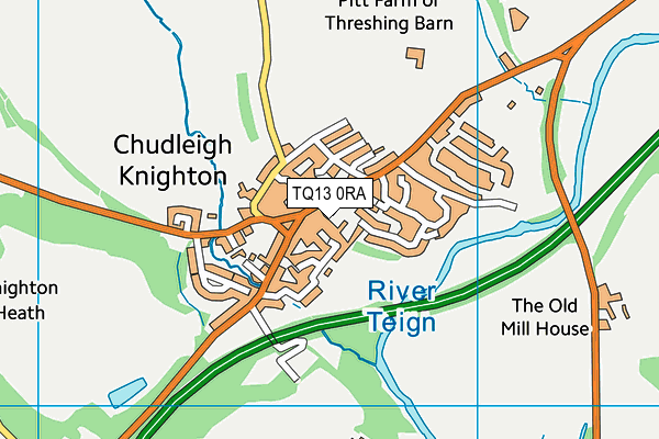 TQ13 0RA map - OS VectorMap District (Ordnance Survey) TQ13 0RA map - OS VectorMap District (Ordnance Survey)