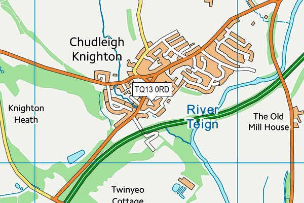 TQ13 0RD map - OS VectorMap District (Ordnance Survey)