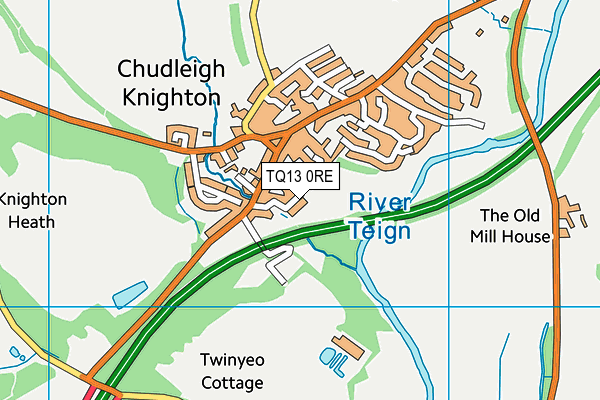 TQ13 0RE map - OS VectorMap District (Ordnance Survey) TQ13 0RE map - OS VectorMap District (Ordnance Survey)