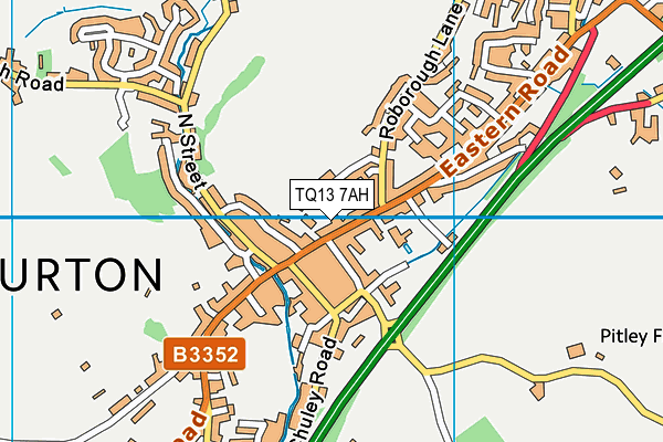 TQ13 7AH map - OS VectorMap District (Ordnance Survey) TQ13 7AH map - OS VectorMap District (Ordnance Survey)