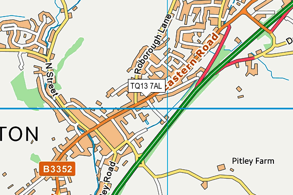 TQ13 7AL map - OS VectorMap District (Ordnance Survey) TQ13 7AL map - OS VectorMap District (Ordnance Survey)