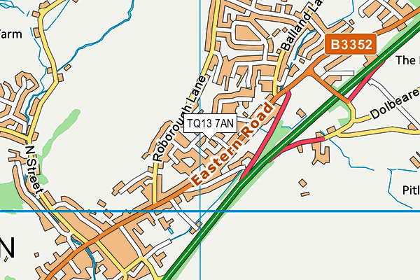 TQ13 7AN map - OS VectorMap District (Ordnance Survey) TQ13 7AN map - OS VectorMap District (Ordnance Survey)