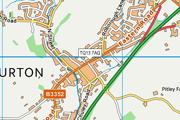 TQ13 7AQ map - OS VectorMap District (Ordnance Survey) TQ13 7AQ map - OS VectorMap District (Ordnance Survey)