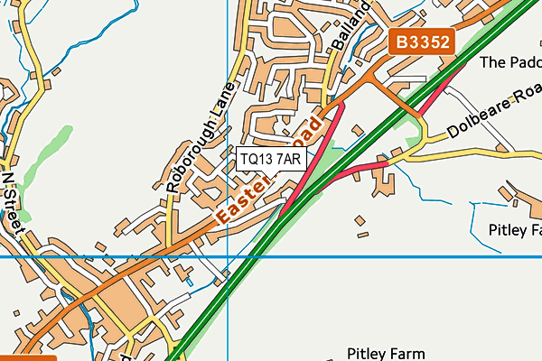 TQ13 7AR map - OS VectorMap District (Ordnance Survey) TQ13 7AR map - OS VectorMap District (Ordnance Survey)