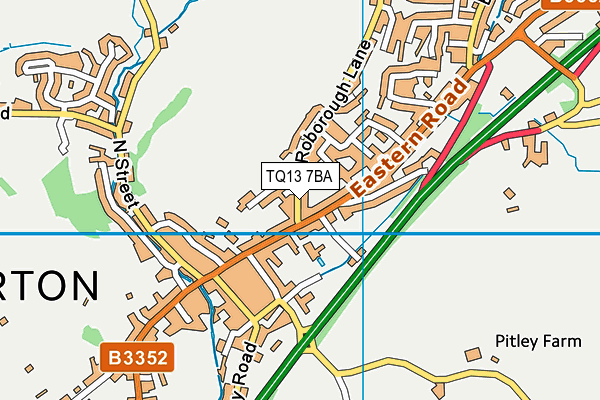 TQ13 7BA map - OS VectorMap District (Ordnance Survey) TQ13 7BA map - OS VectorMap District (Ordnance Survey)