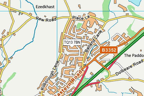 TQ13 7BN map - OS VectorMap District (Ordnance Survey) TQ13 7BN map - OS VectorMap District (Ordnance Survey)